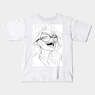 demon succubus vampire blonde girl ecopop art Kids T-Shirt